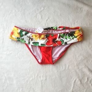 Alex Marie Floral Bikini Bottom Sz 14